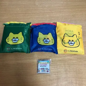 노라네코 군단 에코백 3개 세트와 콩 도서