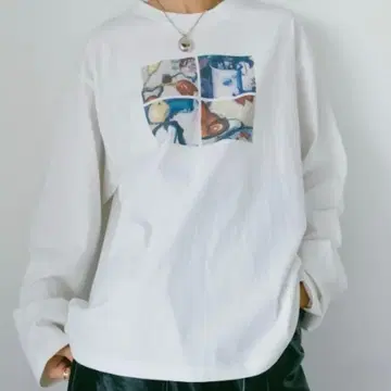 sahara 사하라 Graphic Long Tee 그래픽 롱 티 화이트
