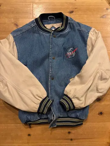 GEAR 안감 퀼팅 데님 바시티 자켓 남성용 JPN: L