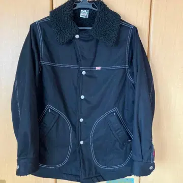 참스 보아 안감 자켓 런치 코트 블랙