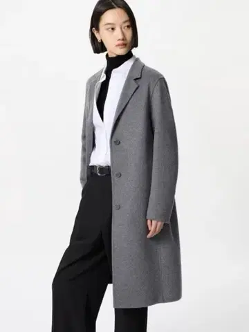 유니클로 더블 페이스 체스터 롱 코트