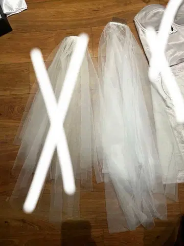 화이트 웨딩 베일 (높은 쪽)