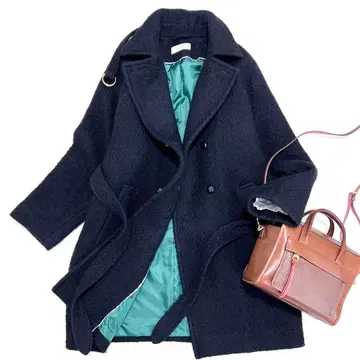 폴스미스 Paul Smith 울 피코트 네이비 롱 트렌치 M 벨트