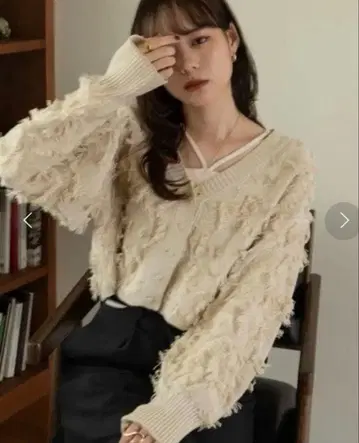 hinari 프린지 니트 숏 가디건