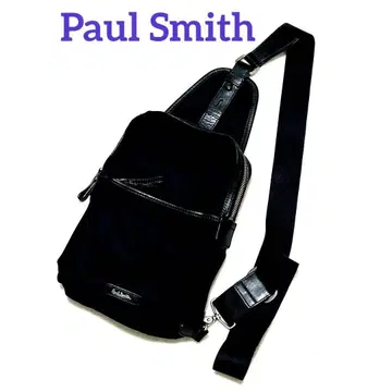 [컨디션 최상] 폴스미스 바디백 나일론 가죽 원숄더 블랙