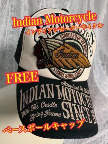 인디언 모터사이클 베이스볼캡 바이커 자수 로고