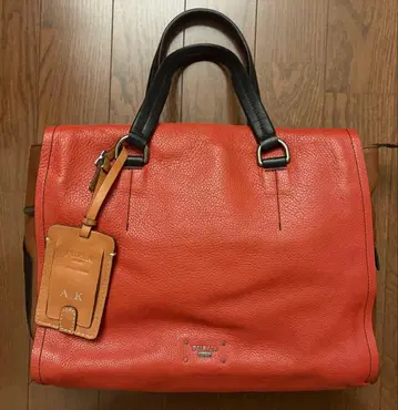 [ 새상품급 ] FURLA UOMO 토트백 슈링크 가죽 홍차