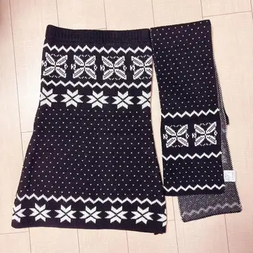 세실 맥비 니트 원피스 머플러 포함 블랙