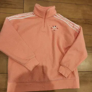 [ 새상품급 ] adidas 핑크 플리스 후드티 S