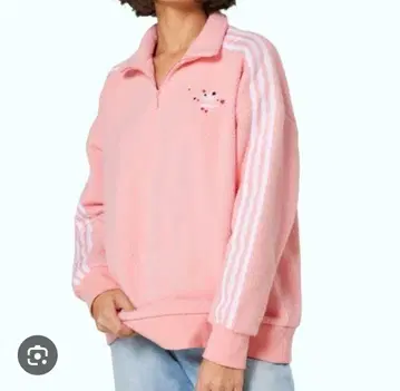 [ 새상품급 ] adidas 핑크 플리스 후드티 S