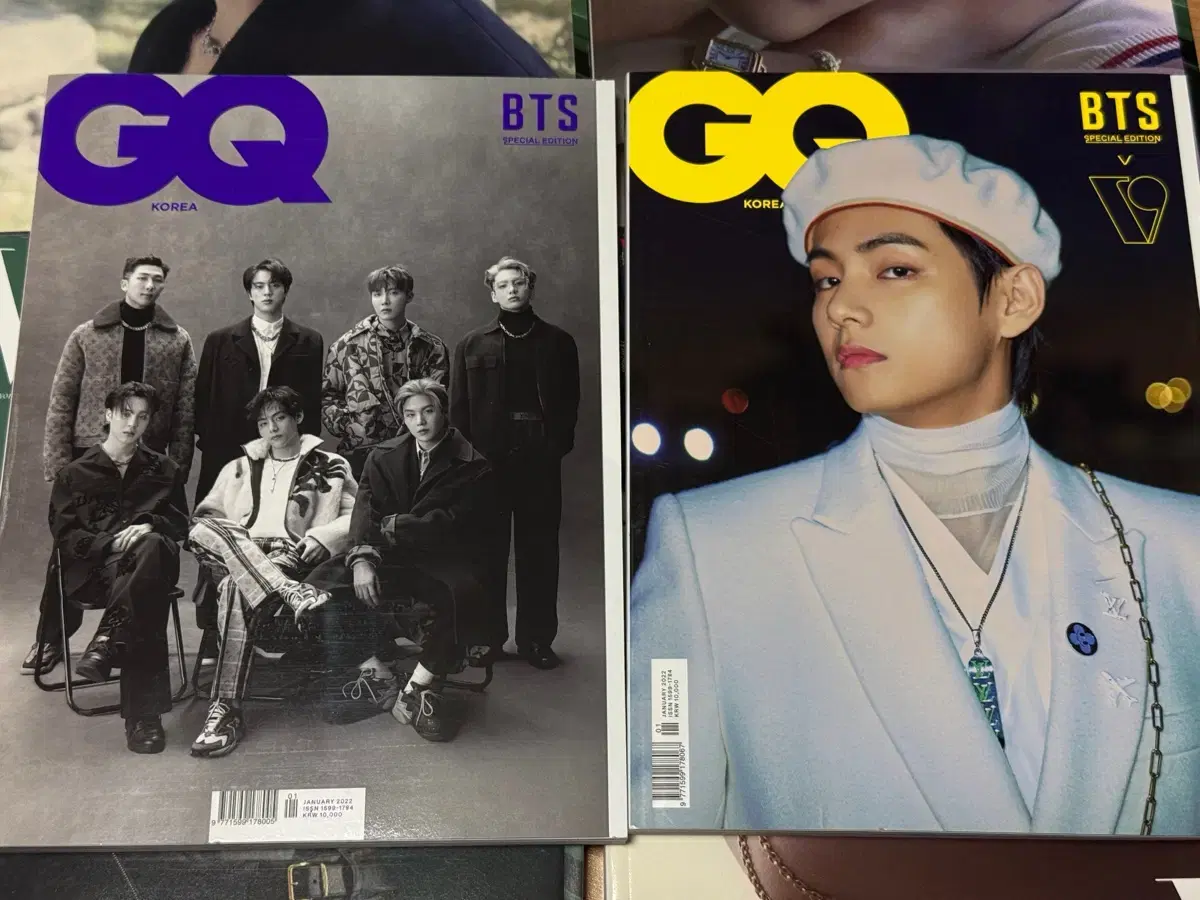 GQ Bts magazine group cover + v cover