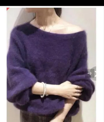 Plage 플라주 퍼 볼륨 소매 풀오버 니트