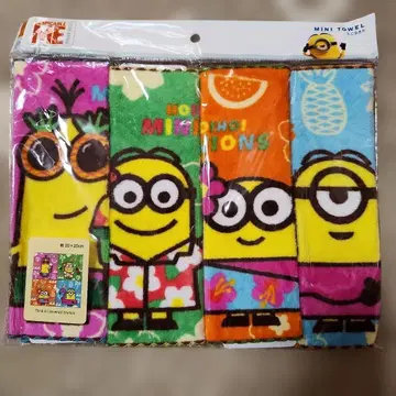 미니언 미니 타월 5장 세트 약 20 x 20cm