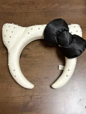 유니버설 머리띠 키티 퀼팅 화이트