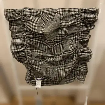 그레이 계열 체크 프릴 머플러 F