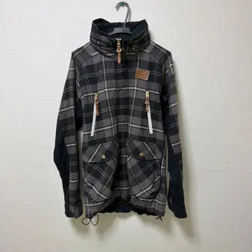 TOMMY 체크 무늬 후드 부착 자켓