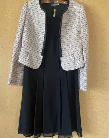 트위드 자켓 포함 원피스 수트