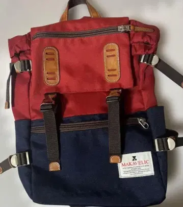 MAKAVELIC 백팩 레드 네이비