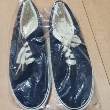 네이비 캔버스 스니커즈 24.0cm