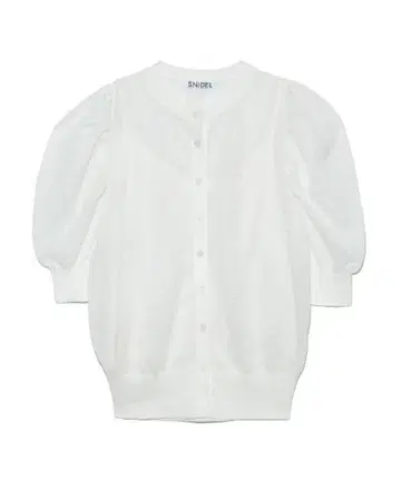 SNIDEL 스파클 시어 하프 슬리브 가디건