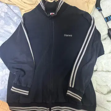 Hanes 네이비 집업 자켓 L