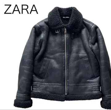 새상품급 ZARA 무스탕 보아 봄버 자켓 페이스 가죽