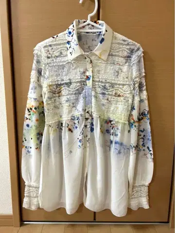 GRAZIA 이탈리아제 레이스 블라우스 40