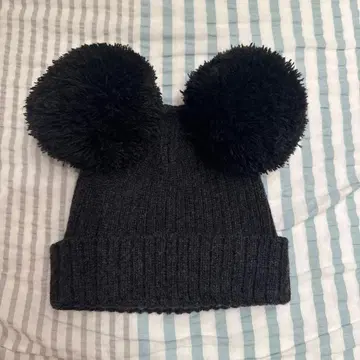 도쿄 디즈니 리조트 공식 미키 니트 모자 성인 57.5cm 블랙