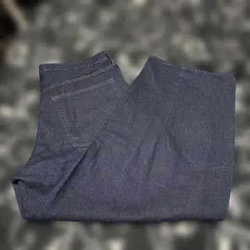 다크 블루 스트레이트 데님 팬츠