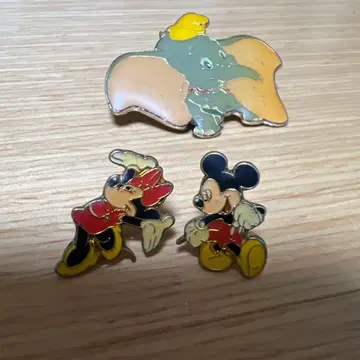 덤보 미키 미니 핀 배지 세트
