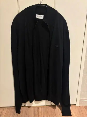 LACOSTE 블랙 집업 가디건