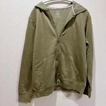 George 올리브 그린 풀 집업 후드티 [ XL ] 포켓 포함