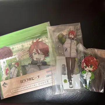 컬러풀 피치 컬러피치 제일복권 쟈파파 3종 세트 아크릴 스탠드 참 백