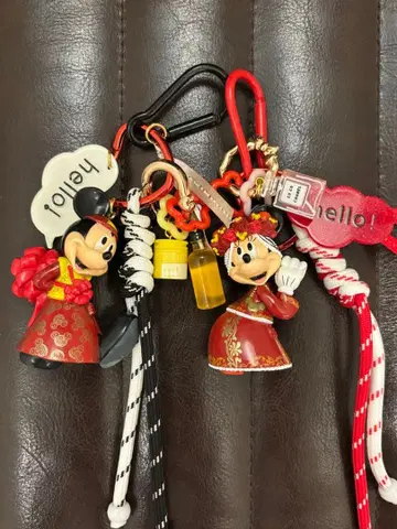 미키 미니 찰랑찰랑 키링 세트