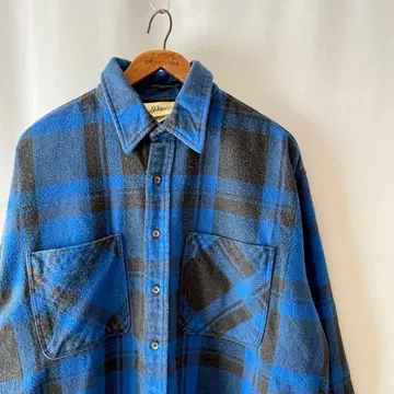 파랑! 90s 세인트 존스 베이 체크 플란넬 셔츠 XL USA제