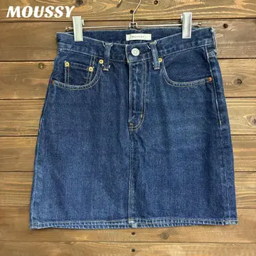 [ 마우지 ] MOUSSY 데님 미디 스커트 캐주얼 S