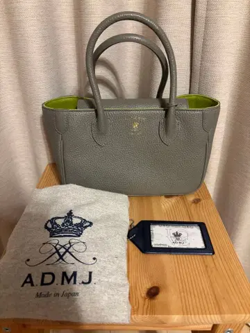 [ 새상품 ] A.D.M.J. 그레이 소가죽 미니 토트