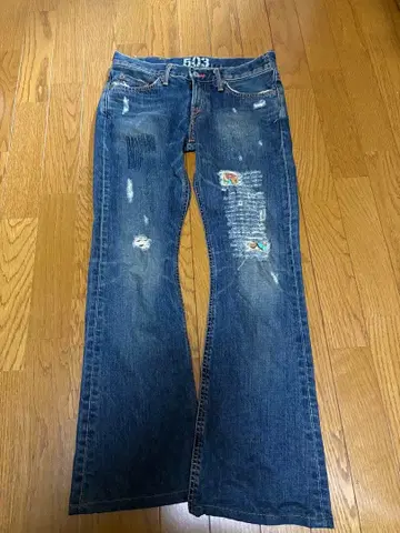 Levi's 503 플레어 데님 다크 블루