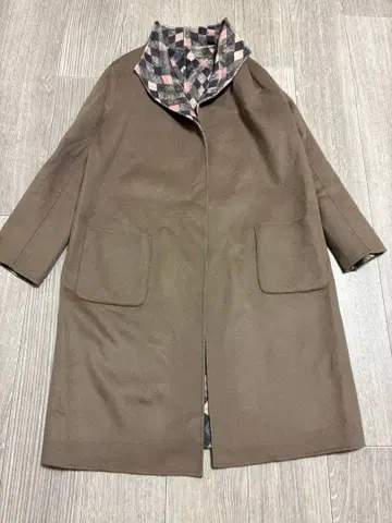 IKB12 ERDOS 오르도스 캐시미어 혼방 울 코트 L 사이즈 모카