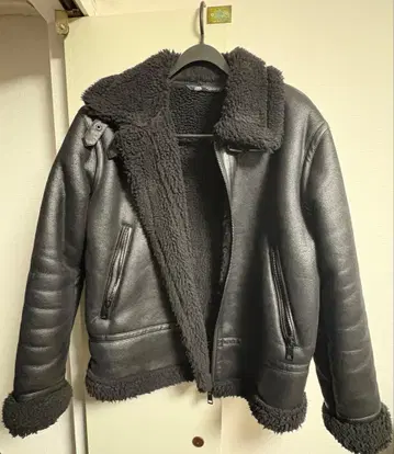ZARA 더블 페이스 페이크 가죽 자켓