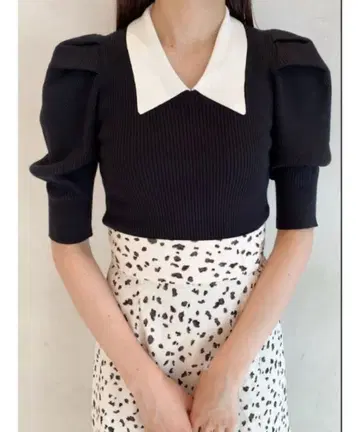 snidel 대비 슬리브 니트 풀오버