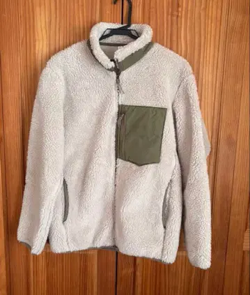 유니클로 방풍 아우터 플리스 자켓 남녀 공용 M 사이즈 베이지