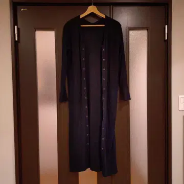 블랙 롱 가디건