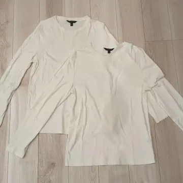 BANANA REPUBLIC 화이트 긴팔 T셔츠 M 2벌 세트