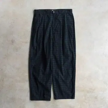 90s 타미힐피거 블랙워치 투 턱 슬랙스 W36 L30