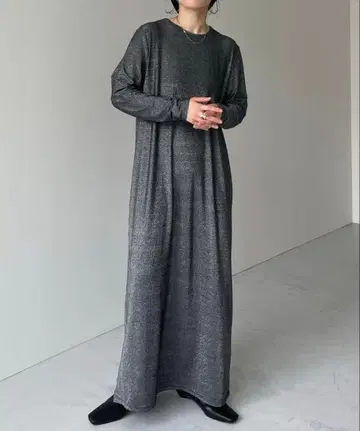 wee9s 글리터 디스코 롱 라메 원피스