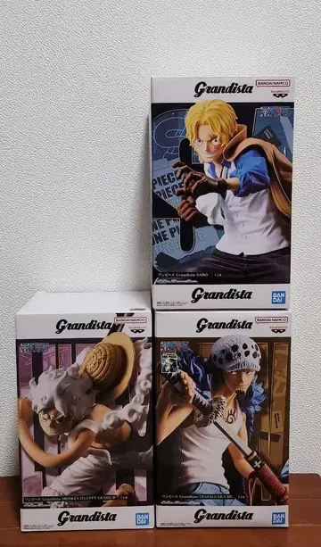 원피스 Grandista 사보 & 루피 & 로 피규어 3종 세트