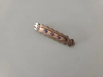 앤티크 레어 아이리스 유리 브로치