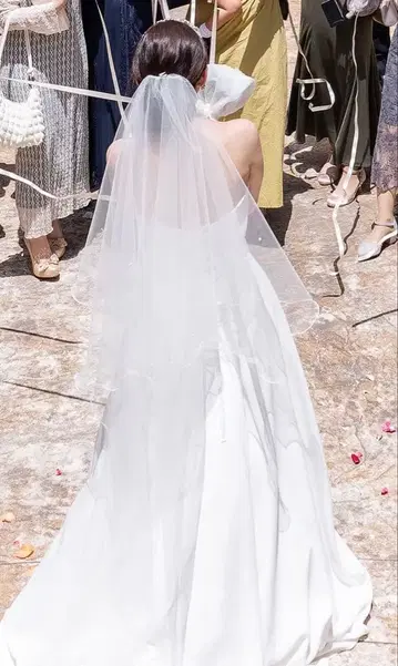 롱 튤 웨딩 베일