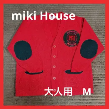 미키하우스 와펜 가디건 빨간색 M 성인용 일본제 80s